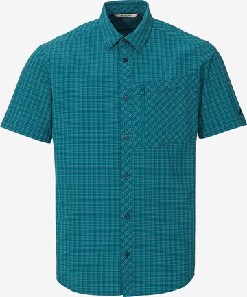 VAUDE Regular fit Athletic Button Up Shirt 'Seiland III' in Green: front