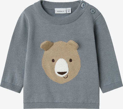 Megztinis 'NBMOBERRYS' iš NAME IT, spalva – tamsi smėlio / safyro / balta, Prekių apžvalga