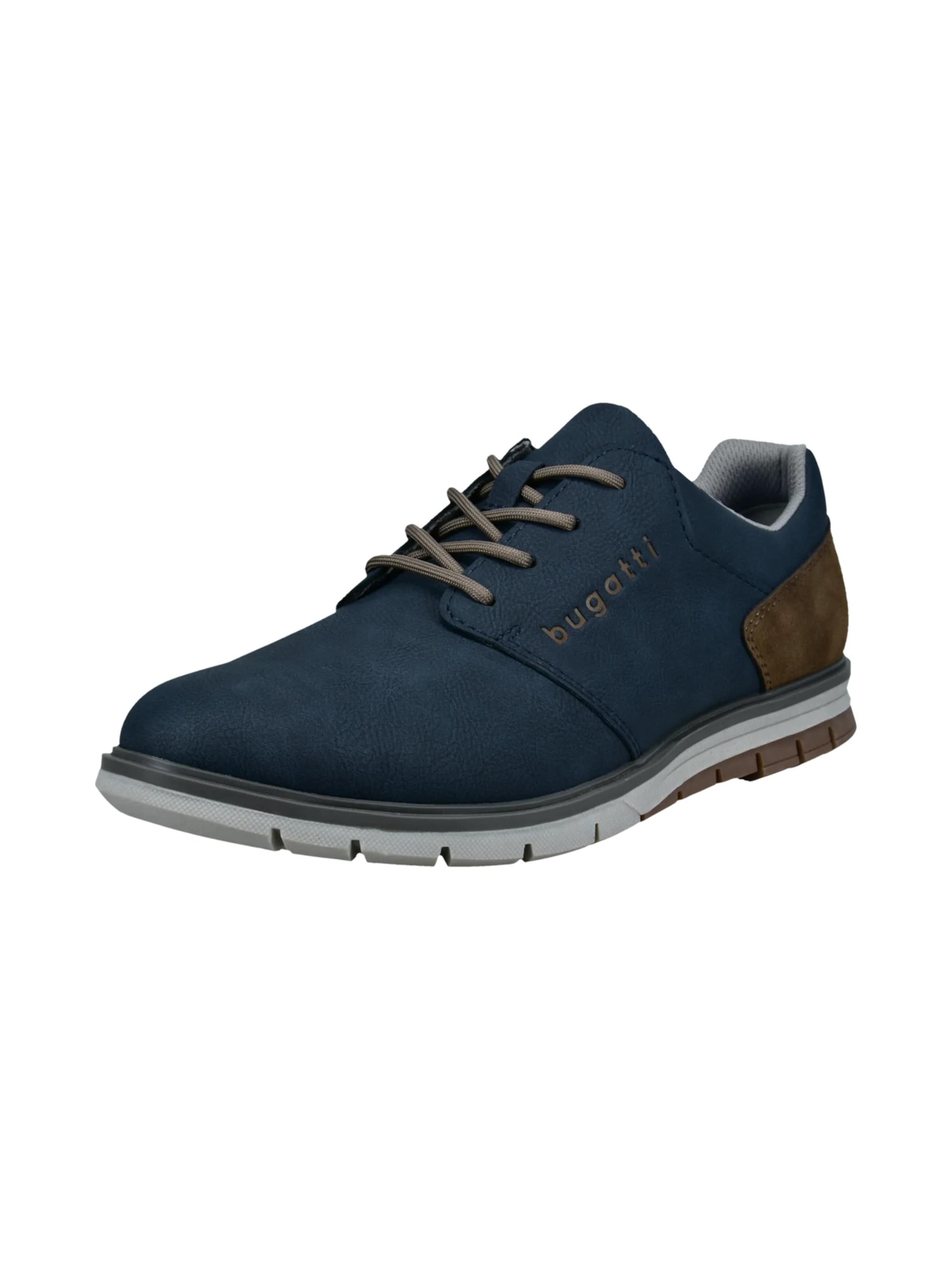 Chaussure de sport à lacets bugatti en bleu : devant