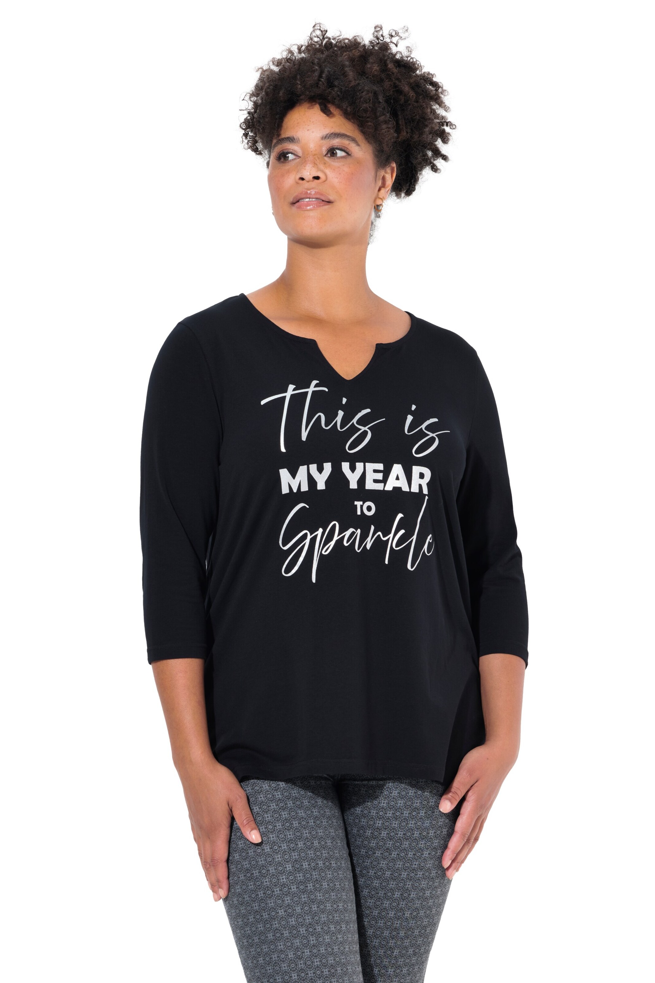 Janet & Joyce Shirt in Black: front