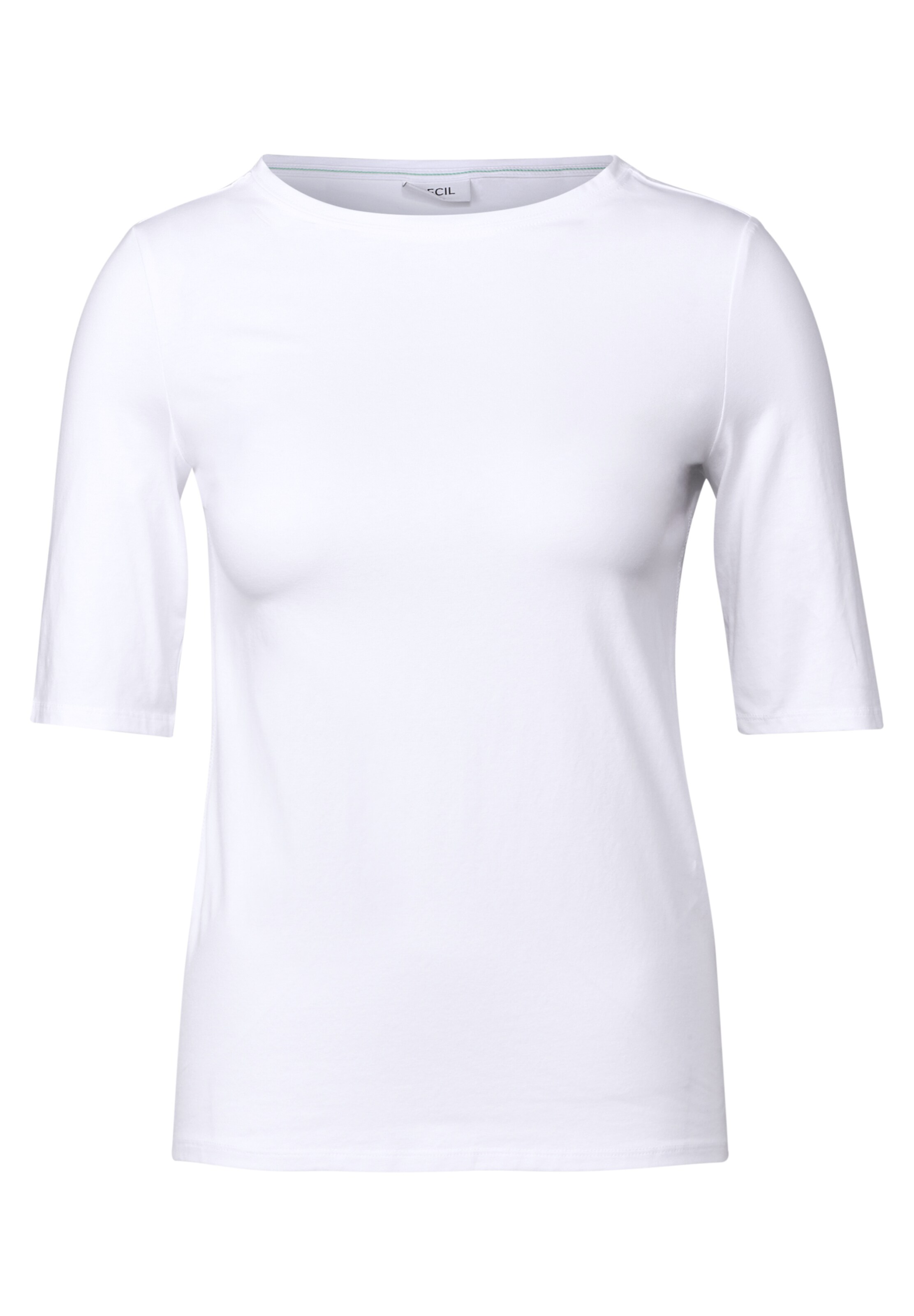CECIL Basic T-Shirt in Weiß: Vorderseite