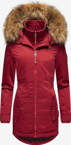 MARIKOO Winter coat 'Sanakoo' in Red: front