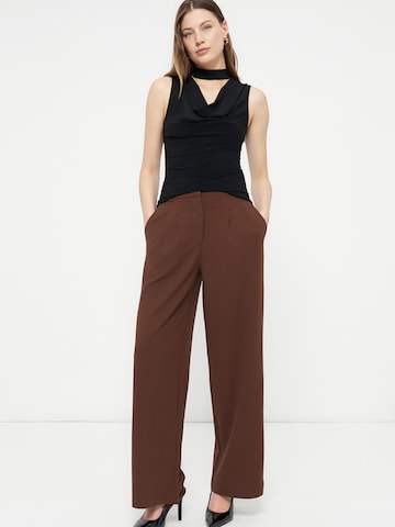 Anna Field Wide leg Bandplooibroek in Bruin