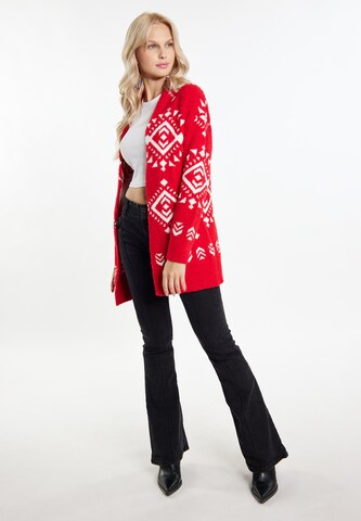 IZIA Knit cardigan 'Gaya' in Red