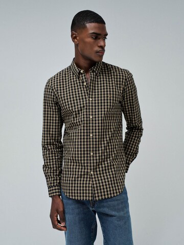 Salsa Jeans Regular fit Button Up Shirt 'Birmingham' in Green: front