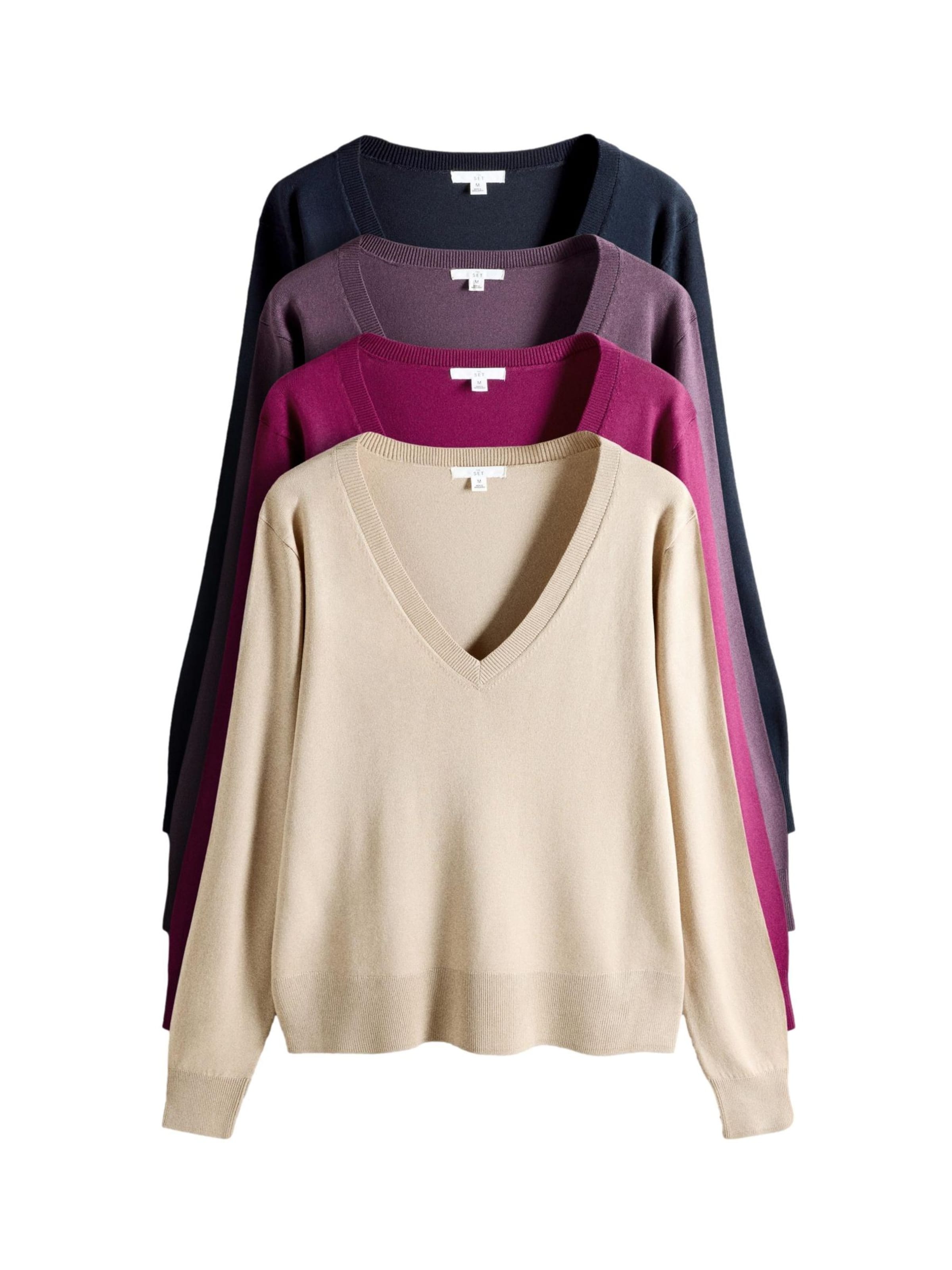 The Set Pullover in Beige: Vorderseite