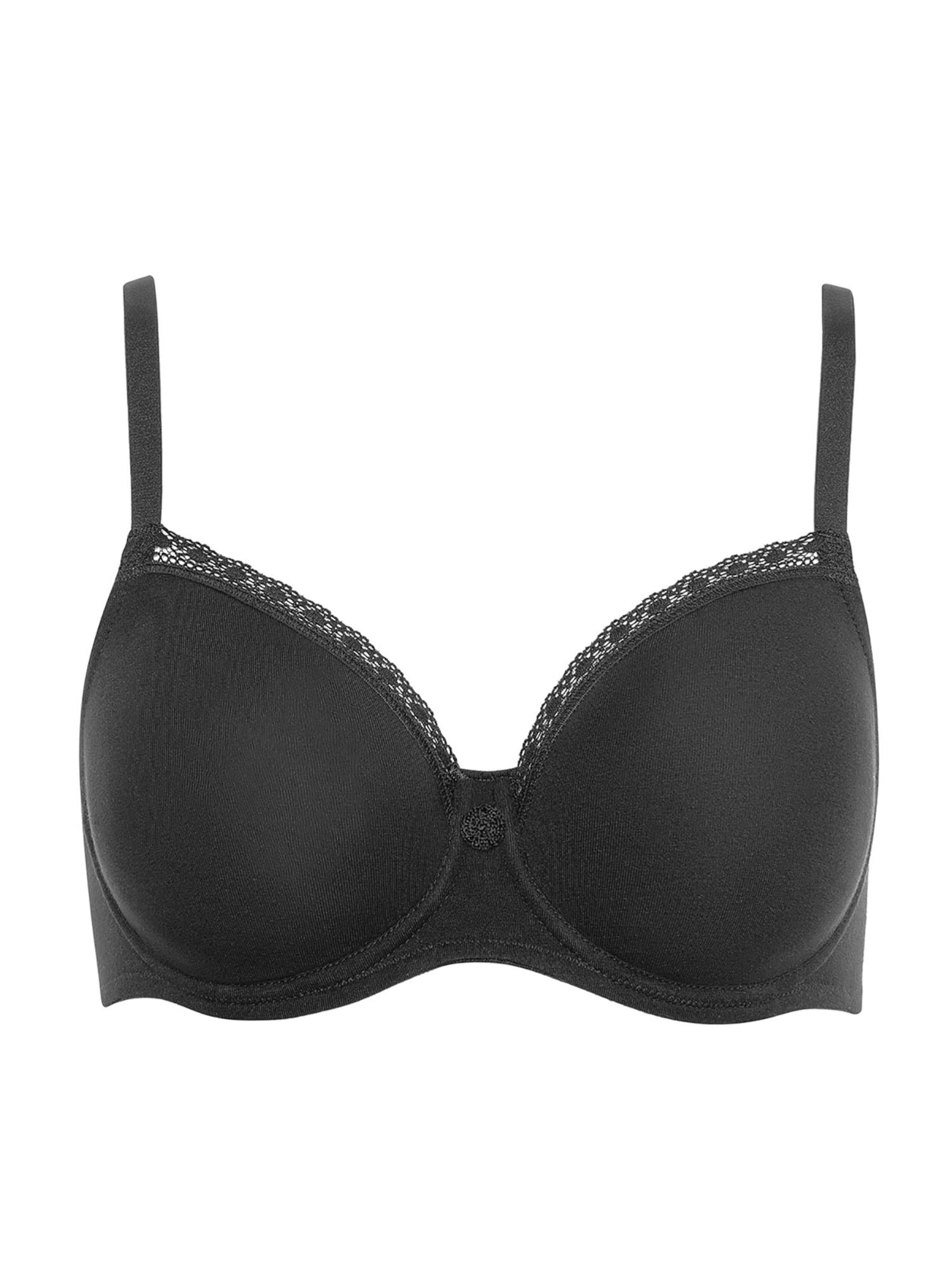 Lisca T-shirt Bra 'Ines' in Black: front