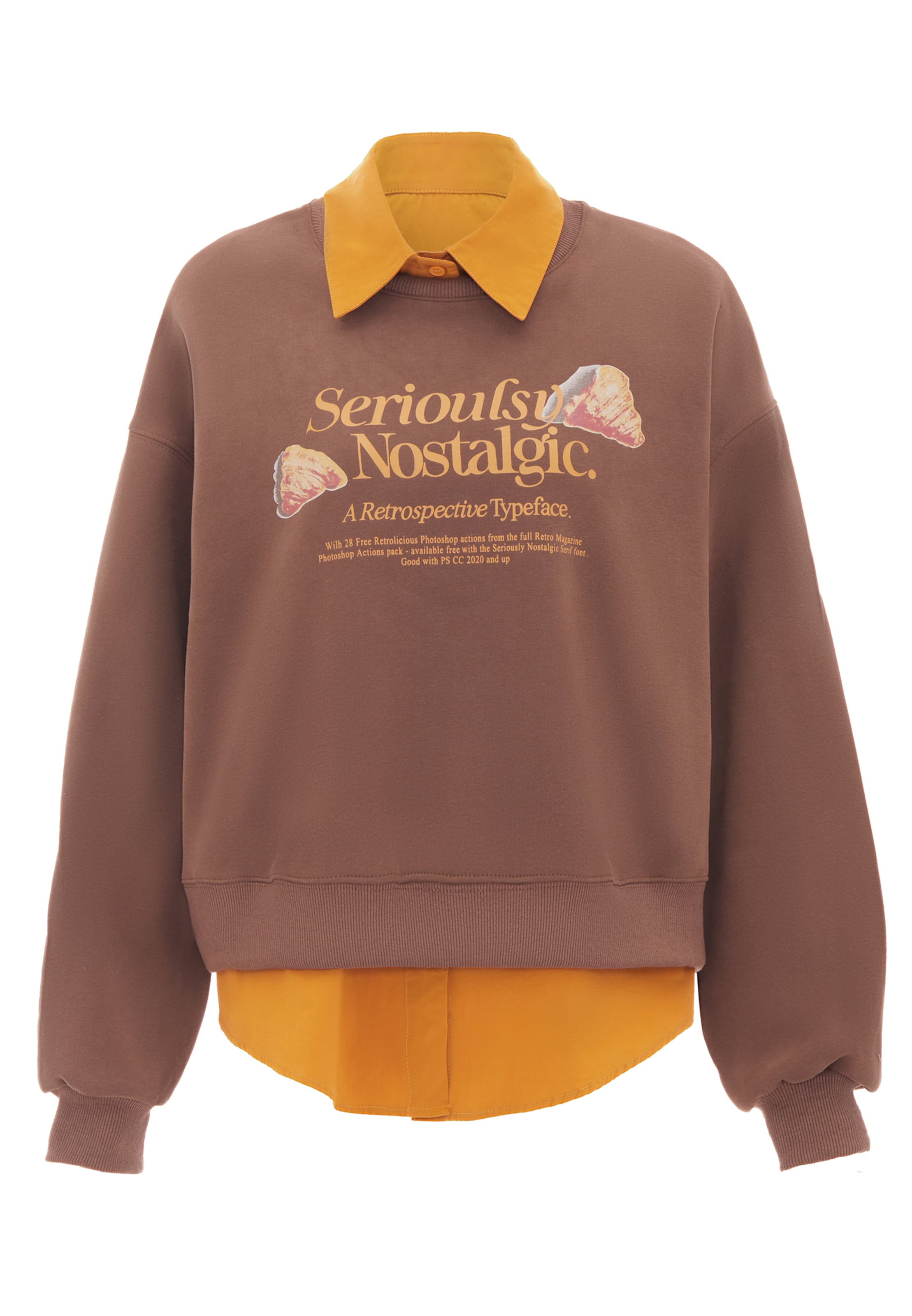 HOMEBASE Sweatshirt in Bruin: voorkant