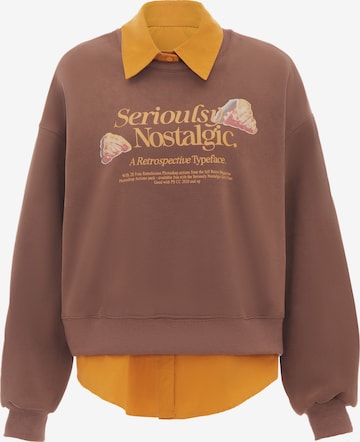 Sweat-shirt HOMEBASE en marron : devant