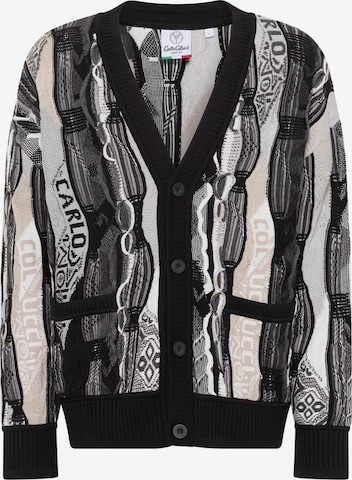 Vestes en maille 'Erlacher' Carlo Colucci en noir : devant