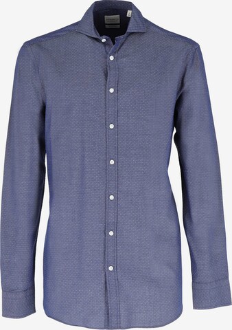 Black Label Shirt Regular fit Zakelijk overhemd 'DENIMLIKE' in Blauw: voorkant