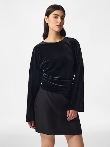 PIECES Shirt 'PCAlli' in Zwart: voorkant