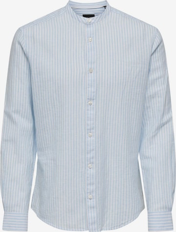 Only & Sons Button Up Shirt 'Caiden' in Blue: front
