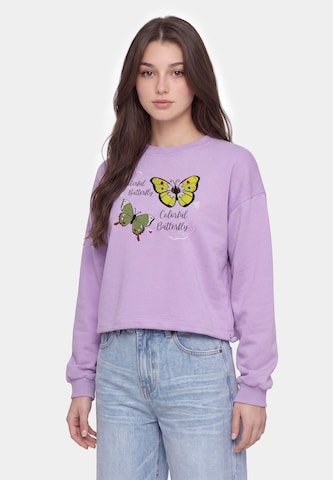 Sweat-shirt MYMO en violet : devant