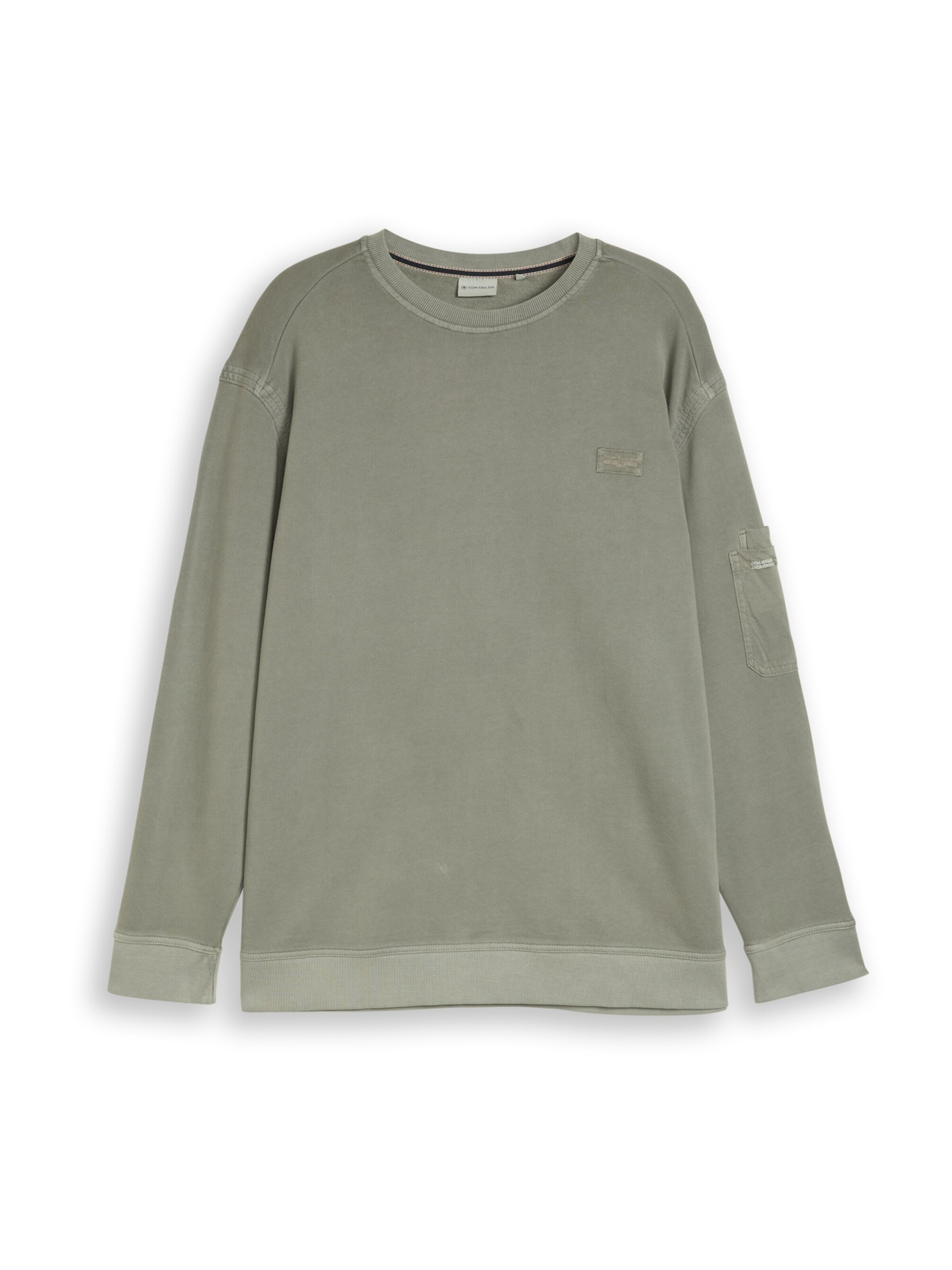 TOM TAILOR Men + Sweatshirt in Grün: Vorderseite