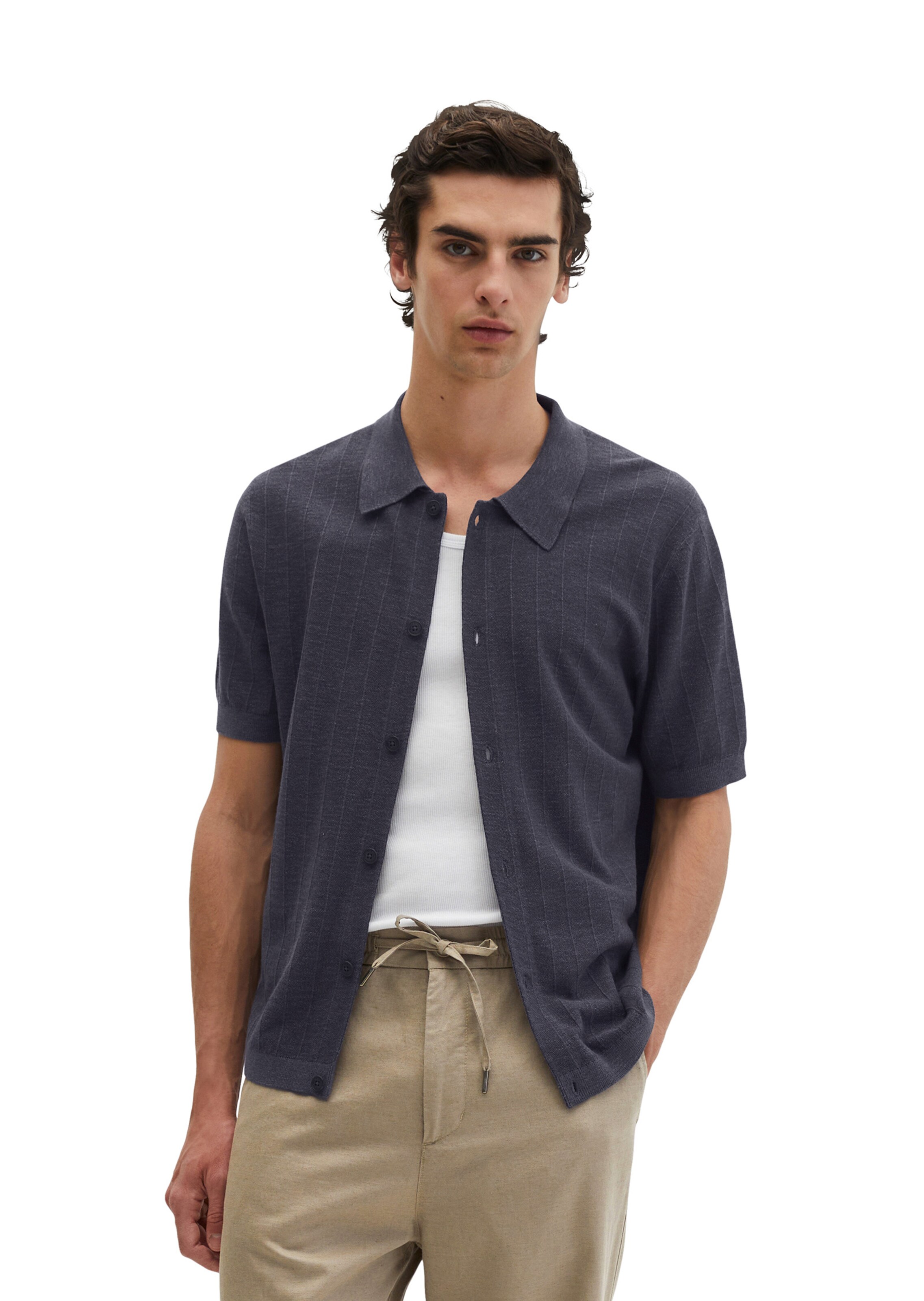 Vestes en maille Marc O'Polo en gris : devant