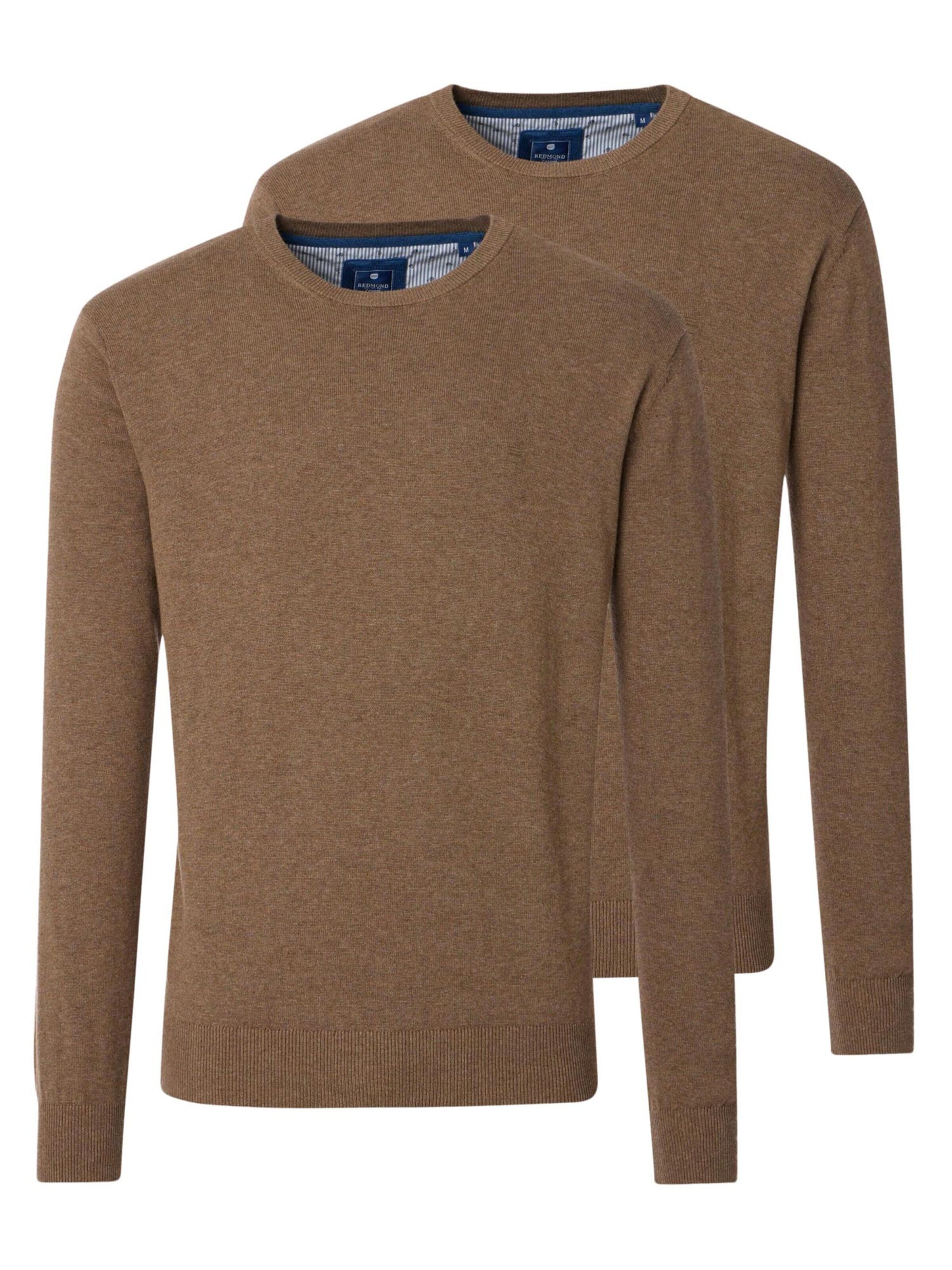 redmond Sweater 'Basic' in Brown: front