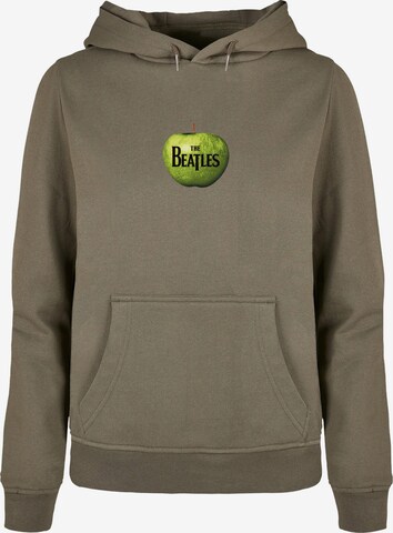 Merchcode Sweatshirt 'Beatles - Apple' in Grün: predná strana