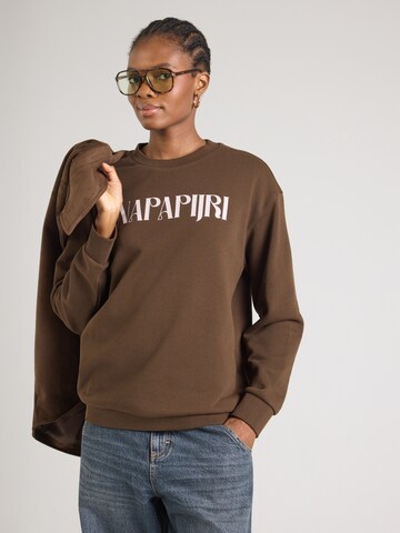 NAPAPIJRI Sweatshirt 'BLISS' in Brown: front