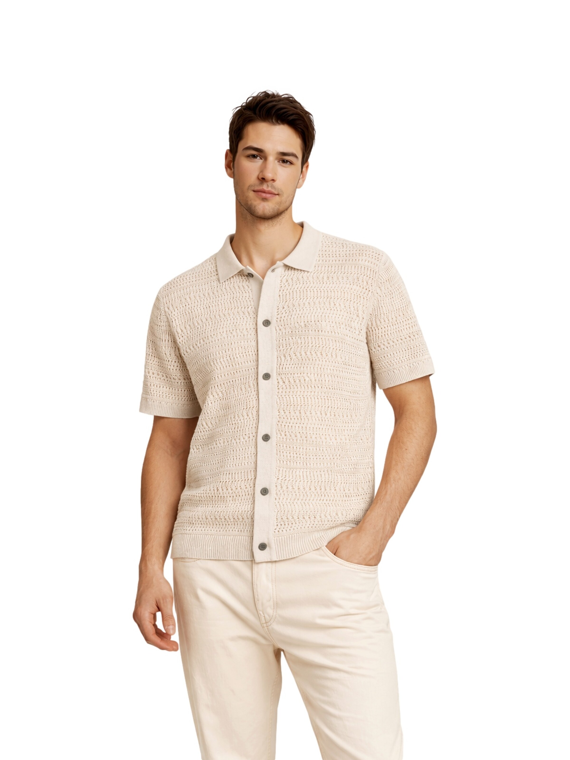 T-Shirt 'Bluhamilton' JACK & JONES en beige : devant
