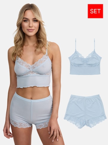 Tazzio - Pijama de pantalón corto 'F921' en azul: frente