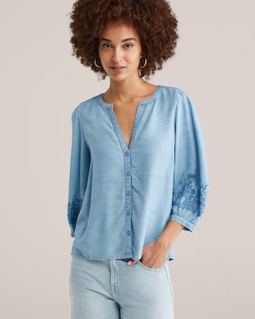 Chemisier WE Fashion en bleu : devant