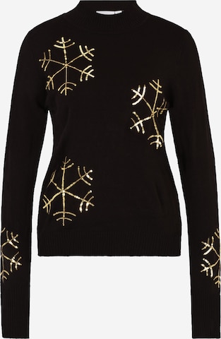 Vila Tall Sweater 'FROST' in Black: front