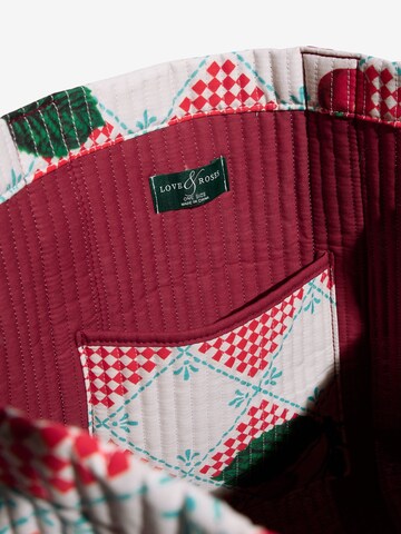 Shopper di love & roses in rosso