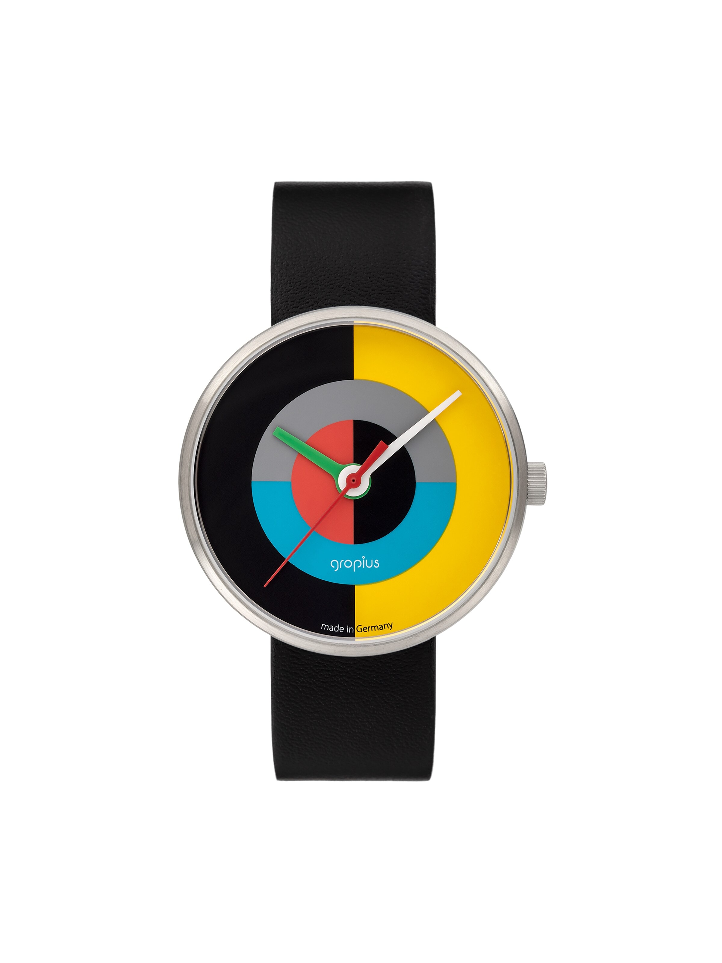 WALTER GROPIUS Analog Watch 'J. ALBERS' in Black: front