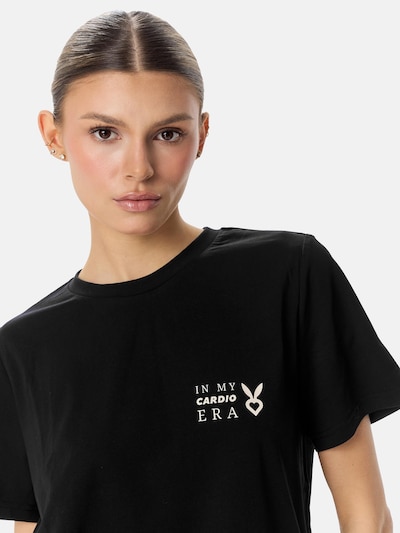 Cardio Bunny T-shirt 'ERA' en S en noir, Vue avec produit