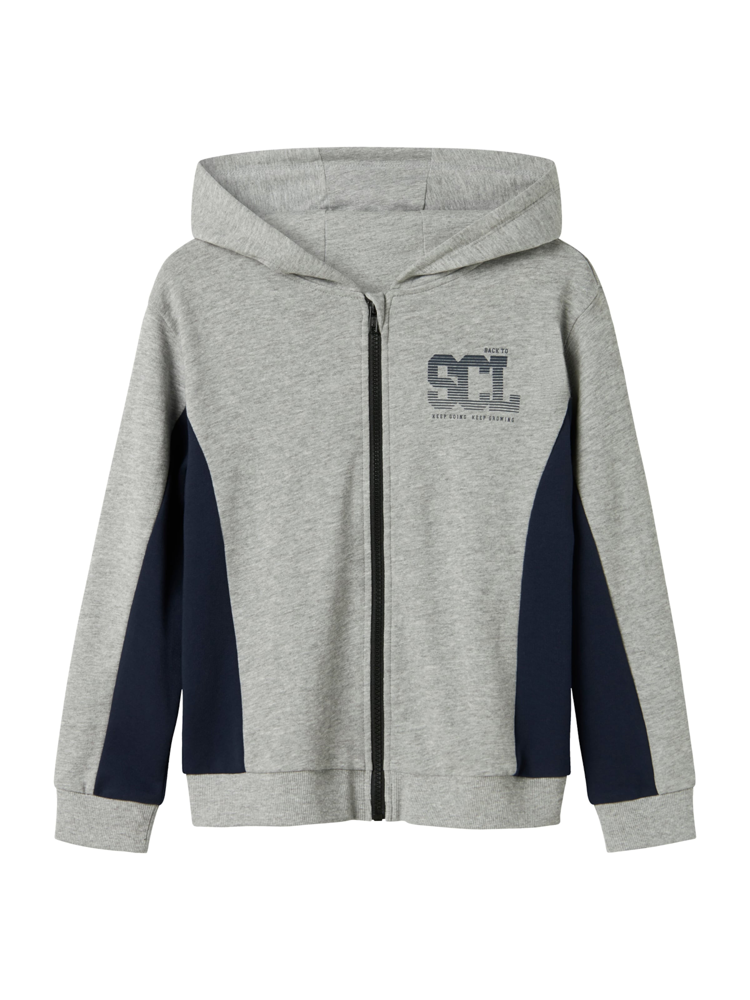 NAME IT Tepláková bunda - Sivá: predná strana