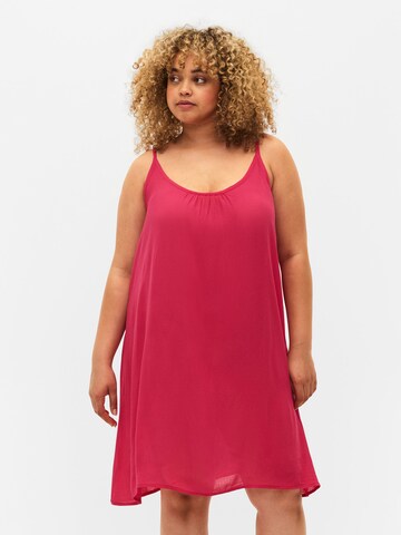 Zizzi Letní šaty 'ROSE' – červená: přední strana
