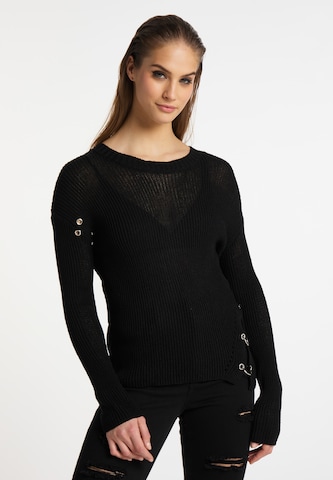 Pull-over myMo ROCKS en noir : devant