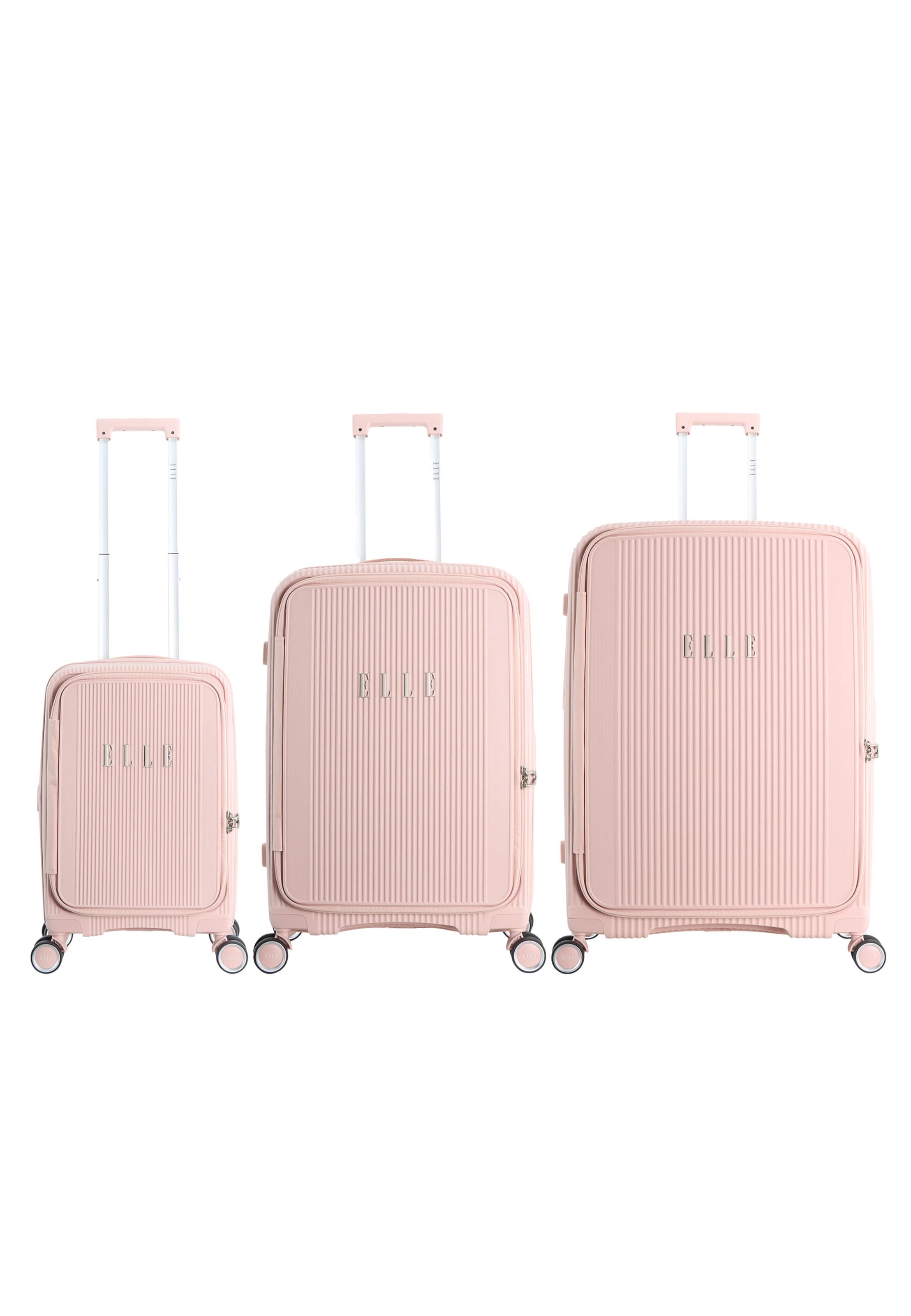 ELLE Suitcase Set 'Da'Vine' in Pink: front