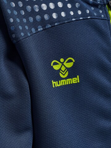 Hummel Athletic Zip-Up Hoodie 'Lead' in Blue