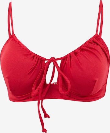 Hauts de bikini Trendyol en rouge : devant
