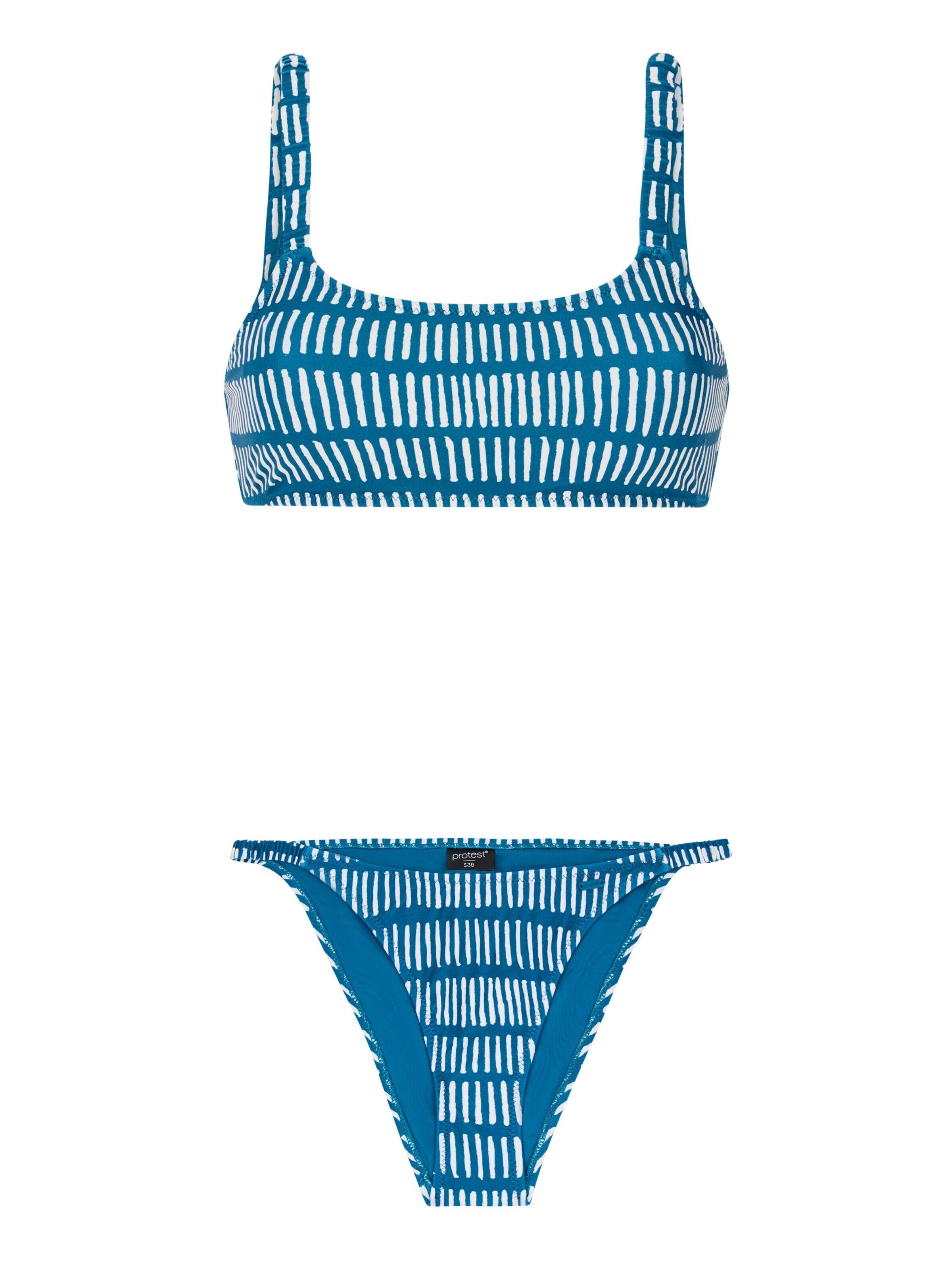 PROTEST Bustier Bikini 'PRTClue' in Blauw: voorkant