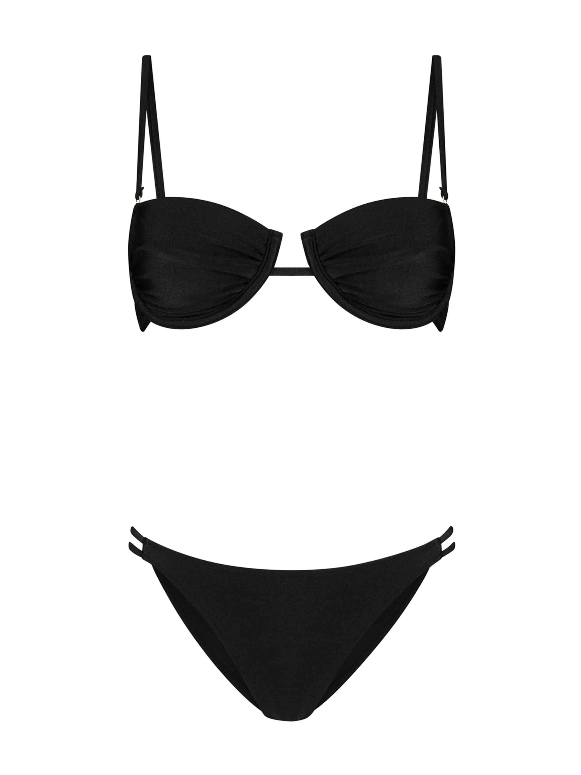 Shiwi Balconette Bikini i svart: framsida