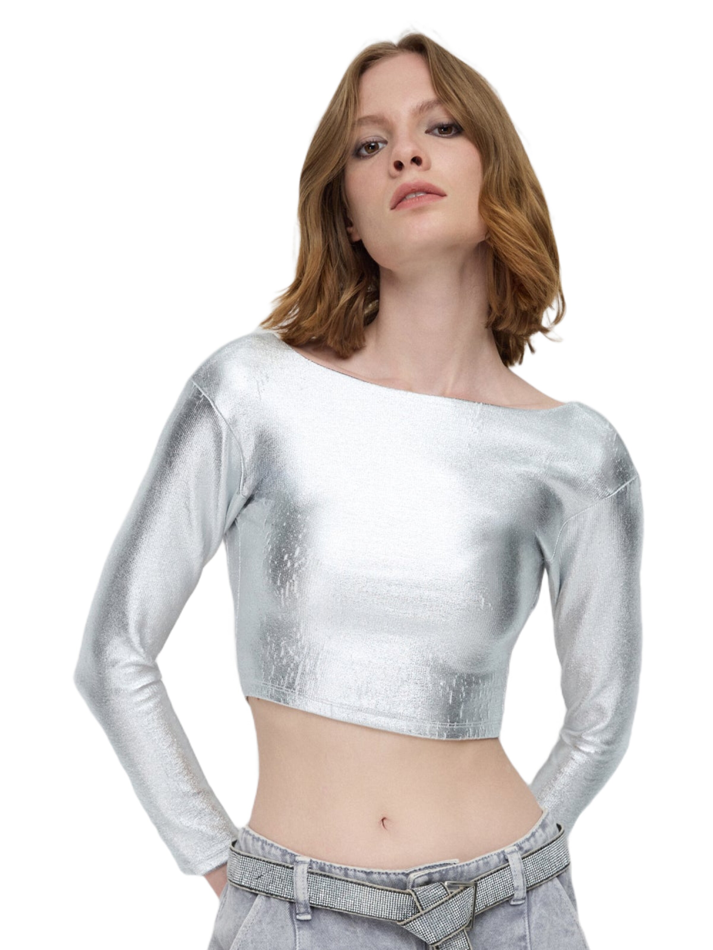 No Matter What Shirt 'Athlet' in Zilver: voorkant