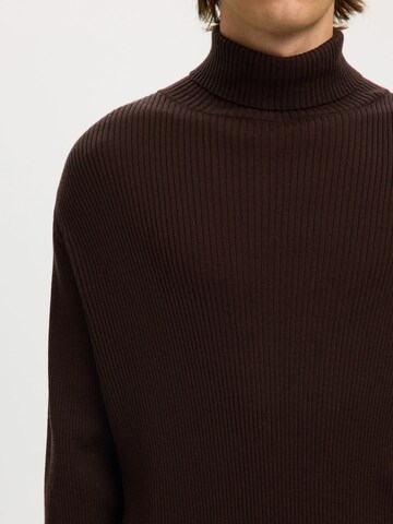 SELECTED Sweater 'Tray' in Brown