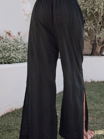 Wide Leg Pantalon LAURA ASHLEY en noir