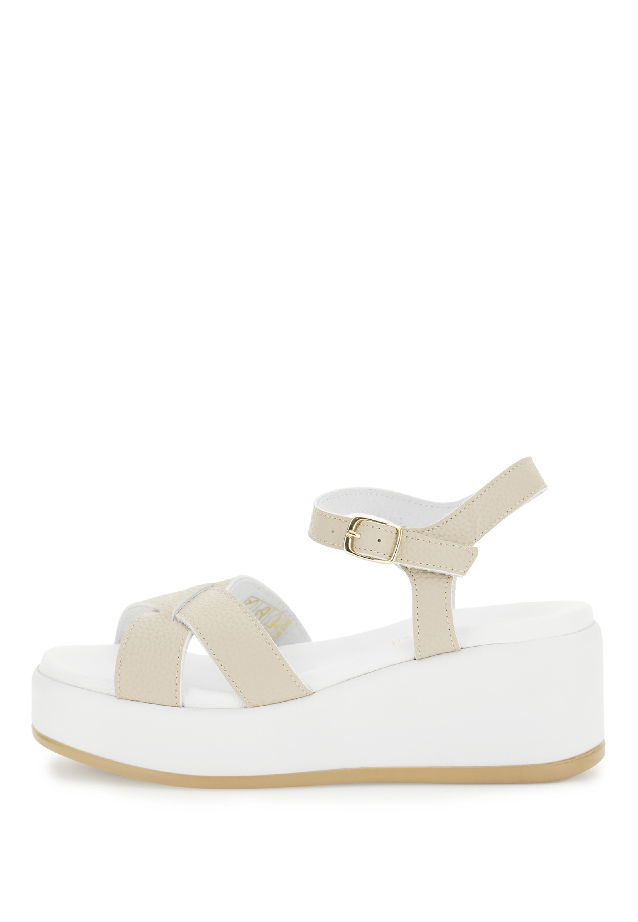 Sandales à lanières CAFè NOIR en beige : devant