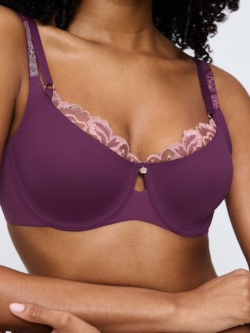 TRIUMPH T-shirt Bra ' Wild Gardenia Florale ' in Purple