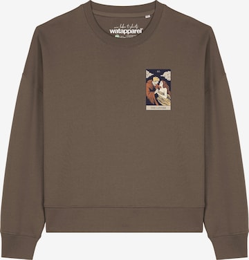 Sweat-shirt 'Tarot The Lovers ' Watapparel en marron : devant