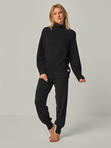 YOU LOOK PERFECT Hausanzug 'Eve & Bella' in Schwarz: Vorderseite