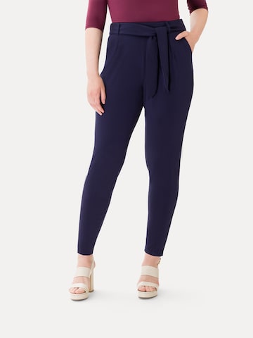 Les Lunes Tapered Bundfaltenhose 'Jade' in Blau: predná strana