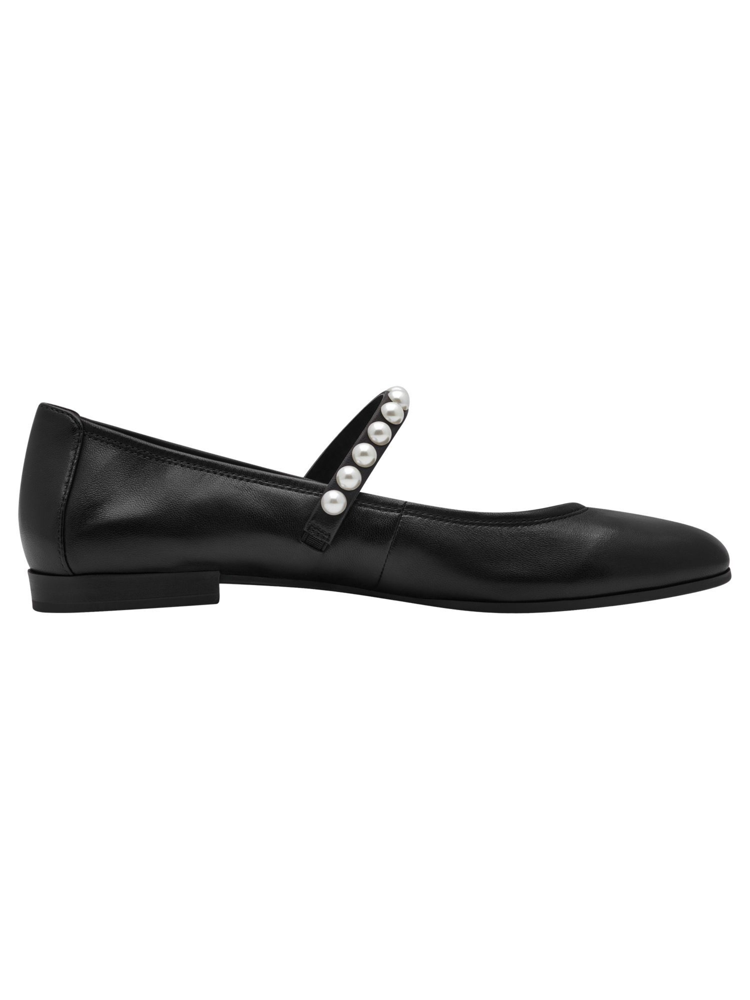 Tamaris Ballet Flats with Strap in Black
