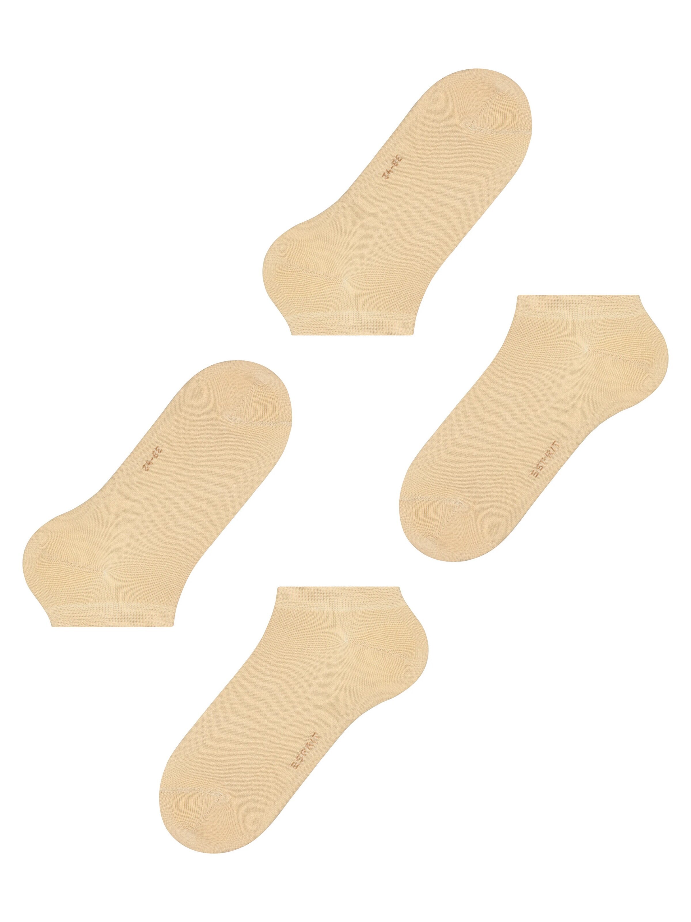 ESPRIT Ankle Socks 'Basic Uni 2-Pack' in Beige