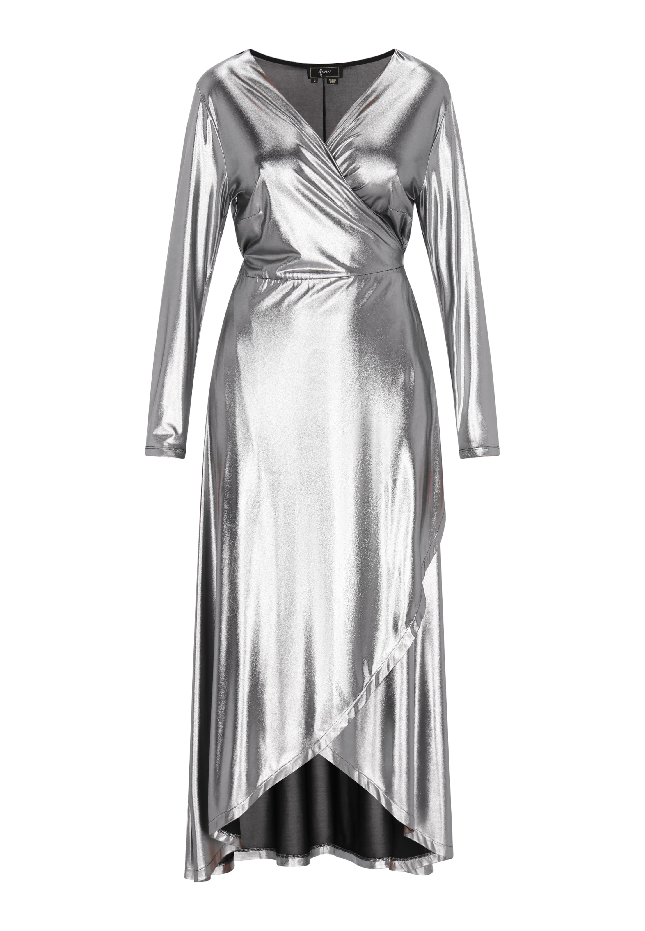 faina - Vestido de festa 'Fashion Look' em prata: frente