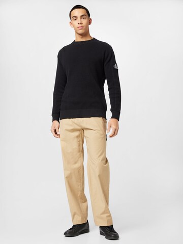 smėlio Calvin Klein Jeans Standartinis Kelnės